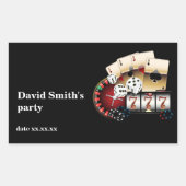 Kaart voor pokerspelen, casino's, stickers (Voorkant)