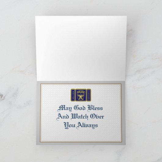 Kaart voor politiesergeant promotie (Binnen)