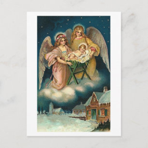 KAART VOOR POOLSE CHRISTMAS MET ANGELS EN BABY JES