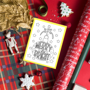 Kaart voor prettige en heldere kerstactiviteit