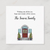 Kaart voor prettige kerstbedekking (Achterkant)