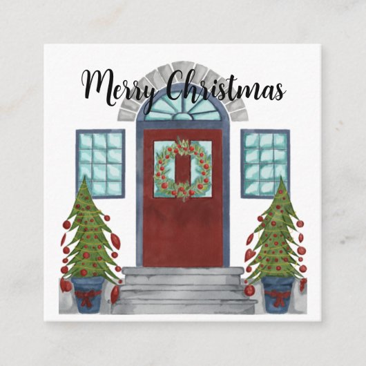 Kaart voor prettige kerstbedekking (Voorkant)