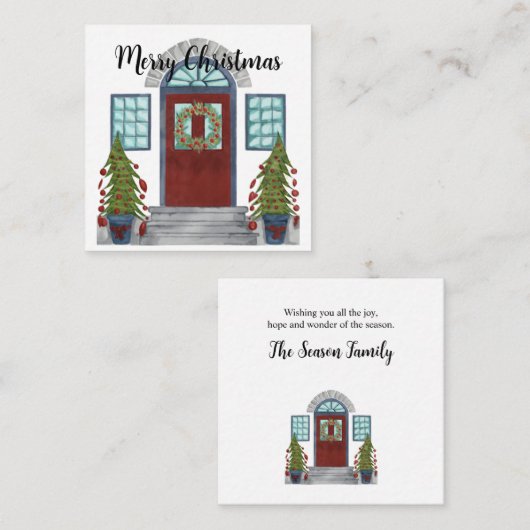 Kaart voor prettige kerstbedekking (Voorkant / Achterkant)