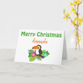 Kaart voor prettige kerstcadeaus (Gele Bloem)