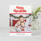 Kaart voor prettige kerstConfetti (Staand voorkant)