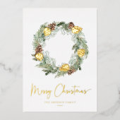 Kaart voor prettige kerstfeestdag Folie (Voorkant)