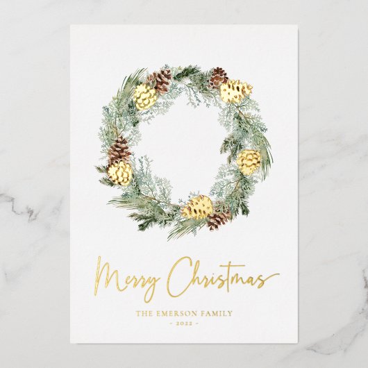 Kaart voor prettige kerstfeestdag Folie (Voorkant)