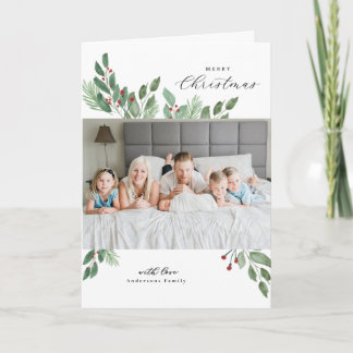 Kaart voor prettige kerstWaterverf