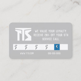 Kaart voor professionele loyaliteit visitekaartje