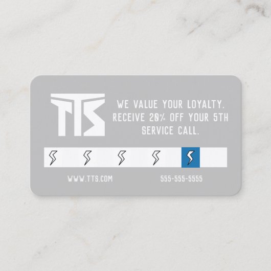 Kaart voor professionele loyaliteit visitekaartje (Voorkant)