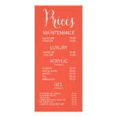 Kaart voor rackkaarten in het menu Prijs voor zake (Voorkant)