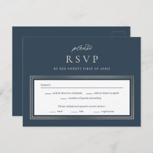 Kaart voor reactie op posh Border Wedding RSVP Rep
