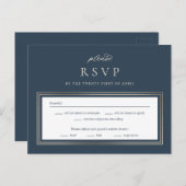 Kaart voor reactie op posh Border Wedding RSVP Rep (Voorkant / Achterkant)