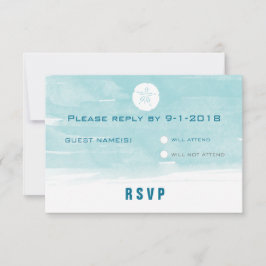 Kaart voor respons op waterverf-zand-dollar