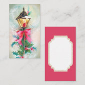 Kaart voor retro Vintage-kerstverlichting Visitekaartje (Voorkant / Achterkant)