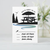 Kaart voor reunion RSVP-respons (Staand voorkant)