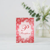 Kaart voor rode en witte sneeuwvlokken (Staand voorkant)