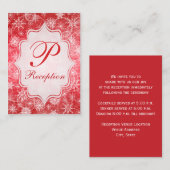 Kaart voor rode en witte sneeuwvlokken (Voorkant / Achterkant)