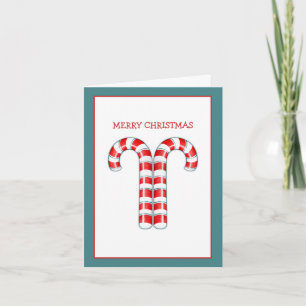 Kaart voor rode kerstkaarten met snoepjes