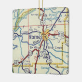 kaart voor Rome Georgië Keramisch Ornament (Links)