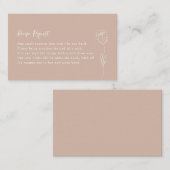 Kaart voor Roos met whimsical Line Recipe Request Visitekaartje (Voorkant / Achterkant)