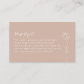 Kaart voor Roos met whimsical Line Recipe Request Visitekaartje (Voorkant)