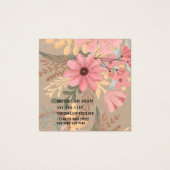 Kaart voor roze Floral Kraft Cursive Ketting Displ (Achterkant)