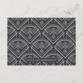 Kaart voor RSVP-behuizing van modern deco-Lijst - (Achterkant)