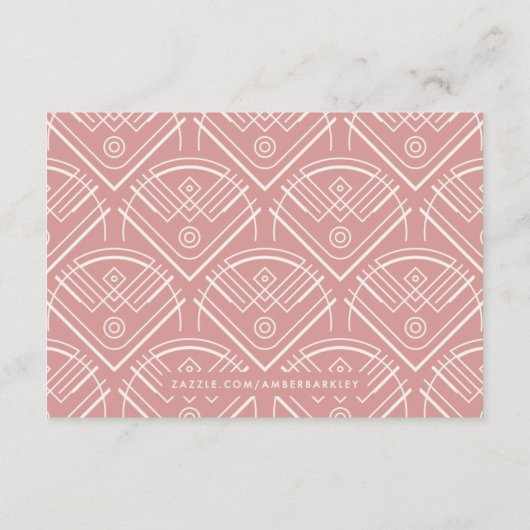 Kaart voor RSVP-behuizing voor modern deco-Lijst - (Achterkant)