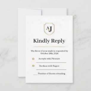 Kaart voor RSVP bij Keizerlijke Luxe – Antwoord me