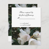 Kaart voor RSVP-respons met witte ventilator (Voorkant / Achterkant)