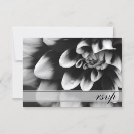 Kaart voor RSVP-respons op Black and White Dahlia