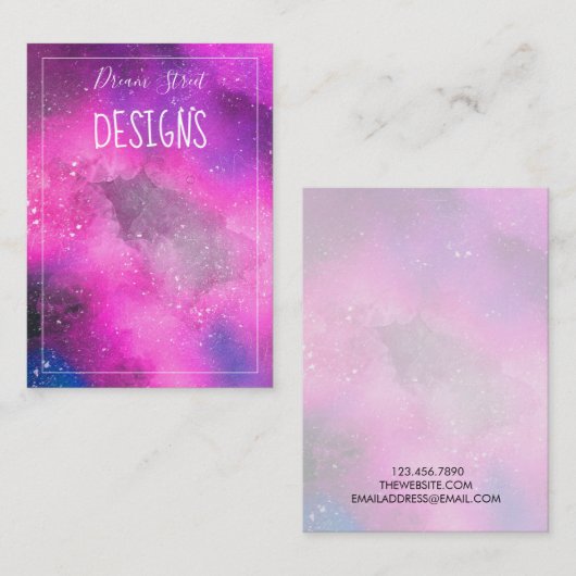 Kaart voor ruimteverf-Waterverf-verharding Visitekaartje (Voorkant / Achterkant)