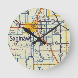  kaart voor Saginaw MI Ronde Klok