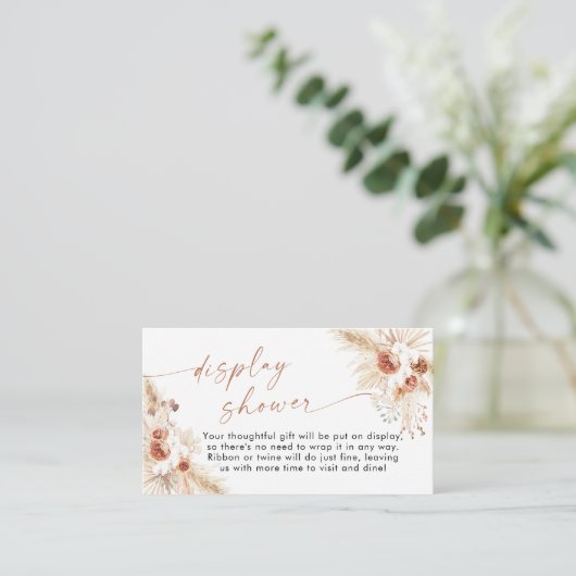 Kaart voor schermschoeisel | Boho Pampas Grass Ins (Staand voorkant)