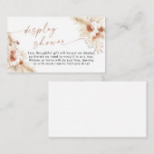 Kaart voor schermschoeisel | Boho Pampas Grass Ins (Voorkant / Achterkant)