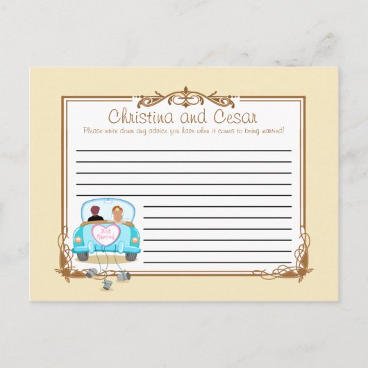 Kaart voor schrijfbaar advies heeft net een echtpa (Voorkant)