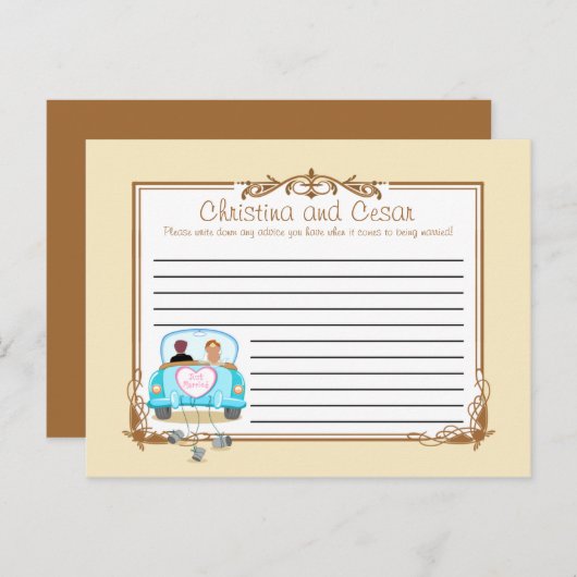 Kaart voor schrijfbaar advies heeft net een echtpa (Voorkant / Achterkant)