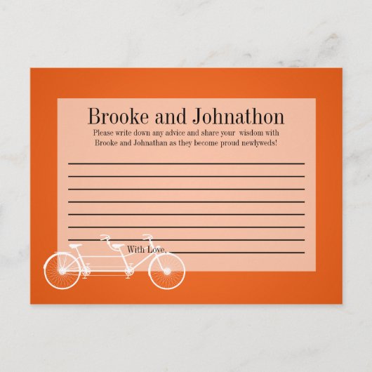 Kaart voor schrijfbaar advies Whimsical Oranje Dou (Voorkant)