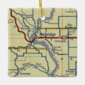  kaart voor SD-mobiliteitsprikkel Keramisch Ornament (Voorkant)