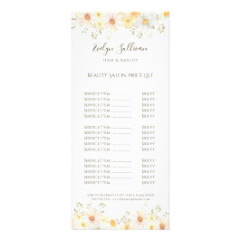 Kaart voor snelle prijslijst