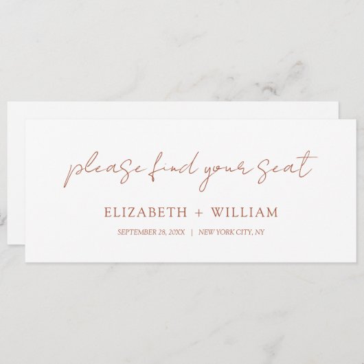 Kaart voor snelle scriptweduwentetabel voor schuif (Voorkant / Achterkant)