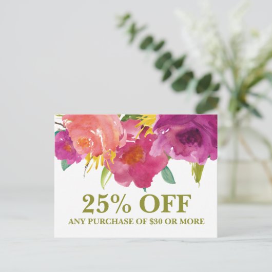 Kaart voor speciale acties voor het op de markt br (Staand voorkant)