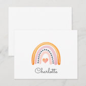 Kaart voor speciale boho-regenboognota van het Kin Notitiekaartje (Voorkant / Achterkant)