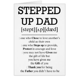 Kaart voor Step Dad, Stepped Up Dad