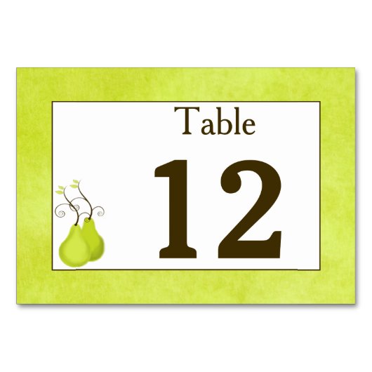 Kaart voor tabelnummer | perfect paar | Dubbele ka (Voorkant)