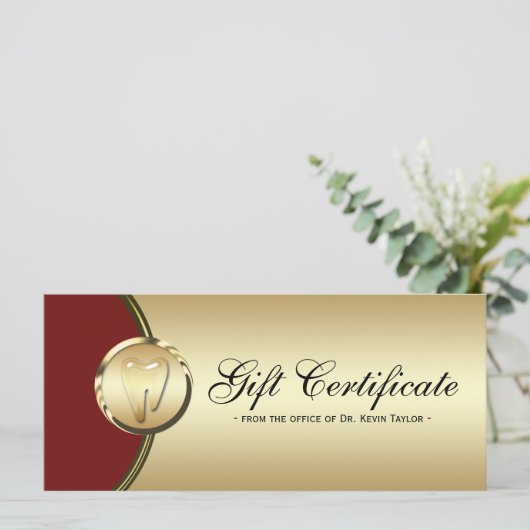 Kaart voor tandheelkundige Rack Cadeaubon Gold Mol (Staand voorkant)