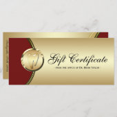 Kaart voor tandheelkundige Rack Cadeaubon Gold Mol (Voorkant / Achterkant)