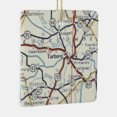 kaart voor Tarboro NC Keramisch Ornament (Rechts)