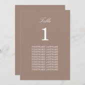 Kaart voor Taupe-tabel gastnamen (Voorkant / Achterkant)